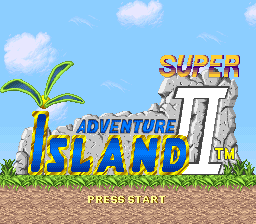 Super Adventure Island II Title Screen